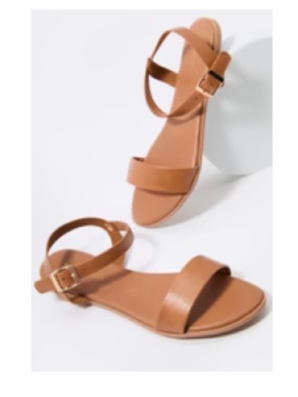 💙 NWT - Beige Tan Faux Leather Sandals - size 11